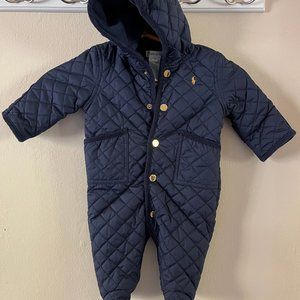Ralph Lauren Polo Baby Boys Quilted Bunting Snowsuit